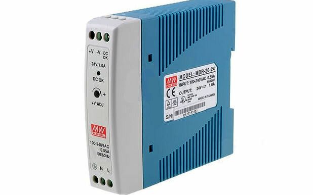 DIN rail Power Supply 24V / 1A by MeanWell