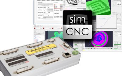 6-axis CNC control system.  CSMIO/IP-S board with simCNC software