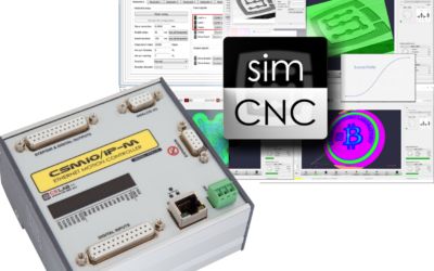 4-axis CNC control system.  CSMIO/IP-M board with simCNC software